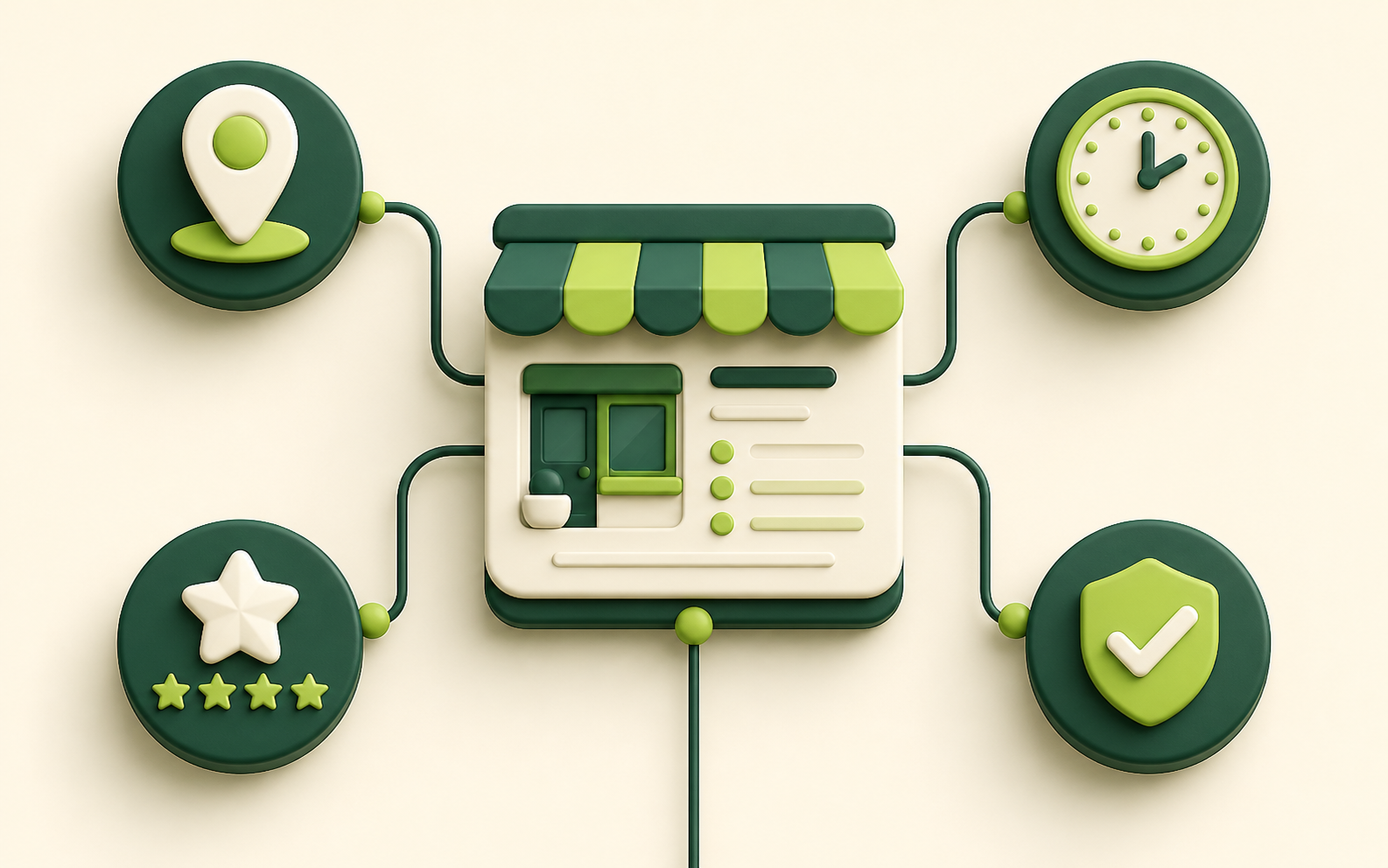 Illustration of the core details of a local business profile
